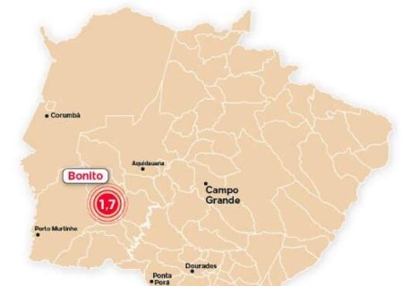 Décimo terremoto do ano em MS “sacode” Bonito nesta 3ª feira